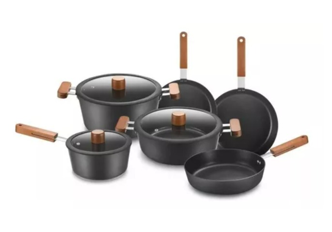 Set de ollas en mármol de 9 piezas OSAKA